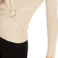 INC Iternational Concepts Women's Lurex V Neck Buckle Sweater Gold Size X-Small
