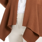 JM Collection Women's Mixed Ribbed Flyaway Cardigan Brown Size Petite