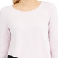 Alfani Women's Colorblocked Asymmetrical Top Pink Size Small