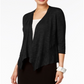 Alfani Women's Linen Drapey Cardigan Sweater Black Size Small
