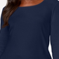 Karen Scott Women's Cotton Scoop Neck Top Blue Size Petite Medium