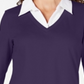 Karen Scott Women's Cotton Layered Look Top Purple Size XXL