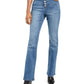INC International Concepts Women's High Rise Curvy Fit Button Fly Bootcut Jeans Blue Size 2