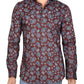 Bar III Men's Max Cotton Paisley Dress Shirt Burgundy Size S