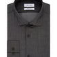 Calvin Klein Men's Extra Slim Fit Non Iron Performance Herringbone Dress Shirt Gray Size 16X32-33