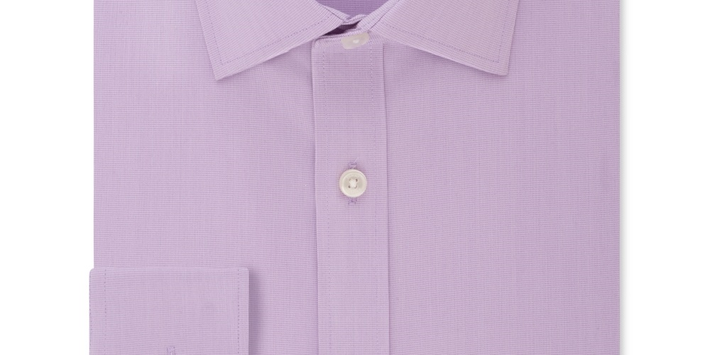 Tommy Hilfiger Men's Flex Collar with Cooling Fabric Athletic Fit Non Iron Performance Stretch Dress Shirt Purple Size 15X32-33