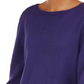 Style & Co Women's Ruffle Hem Knit Sweater Purple Size Small