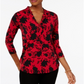 Charter Club Women's Printed Top Pink -Size Petite XL