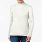 Karen Scott Women's Cotton Ribbed Mock Neck Sweater White Size Petite XL