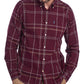 Barbour Men's Tailored-Fit Highland Check Shirt Wine Size Small