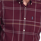 Barbour Men's Tailored-Fit Highland Check Shirt Wine Size Small