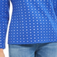 Karen Scott Women's Snowflake Dot Printed Mock Neck Top Ultra Blue Size Petite XL