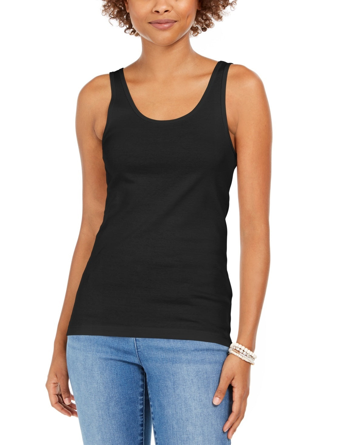 Style & Co Women's Cotton Tank Top Black Size Small