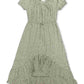 Style & Co Women's High-Low Peasant Dress Green Size Medium