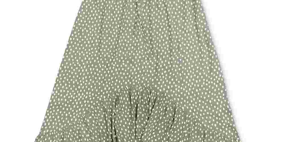 Style & Co Women's High-Low Peasant Dress Green Size Medium