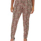 Jones Apparel Women's Brown Animal Print Pants Plus  Orange Size 18W