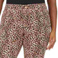 Jones Apparel Women's Brown Animal Print Pants Plus  Orange Size 18W