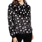 Love Tribe Junior's Star Print Plush Hoodie Black Size X-Large