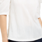 Leyden Women's Crushed Velvet Puff Sleeve Top White Size X-Large