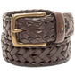 Tommy Hilfiger Men's Faux Leather Braided Casual Belt Brown Size Medium