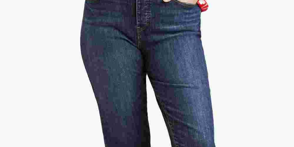 Levi's Women's Trendy Plus Size High Waist Skinny Wedgie Jeans Blue Size 22W