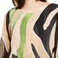 Alfani Women's Blouse Bubble Hem Printed Beige Size Small