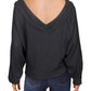 Free People Women's Knit Westend Thermal Black Top Size Medium