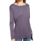 Eileen Fisher Women's Ballet Neck Long Sleeve Top Grey Size Small