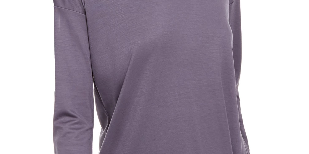 Eileen Fisher Women's Ballet Neck Long Sleeve Top Grey Size Small