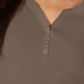 Karen Scott Women's Solid 3/4 Sleeve Henley Top Brown Size Medium