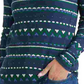 Lucky Brand Women's Fair Isle Thermal Top Green Size Large