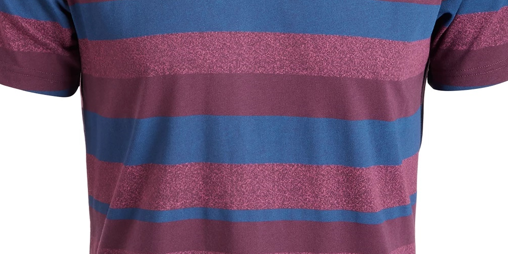 American Rag Men's Striped V Neck T-Shirt Wine Multi Size Medium