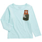 First Impressions Boy's Cotton Teddy Bear Pocket T-Shirt  Blue Size 18