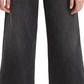 Levi's Women's Super Wide Leg Cropped Jeans Black Size 32X25
