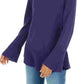 Style & Co Women's Ruffle Hem Knit Sweater  Purple Size Medium