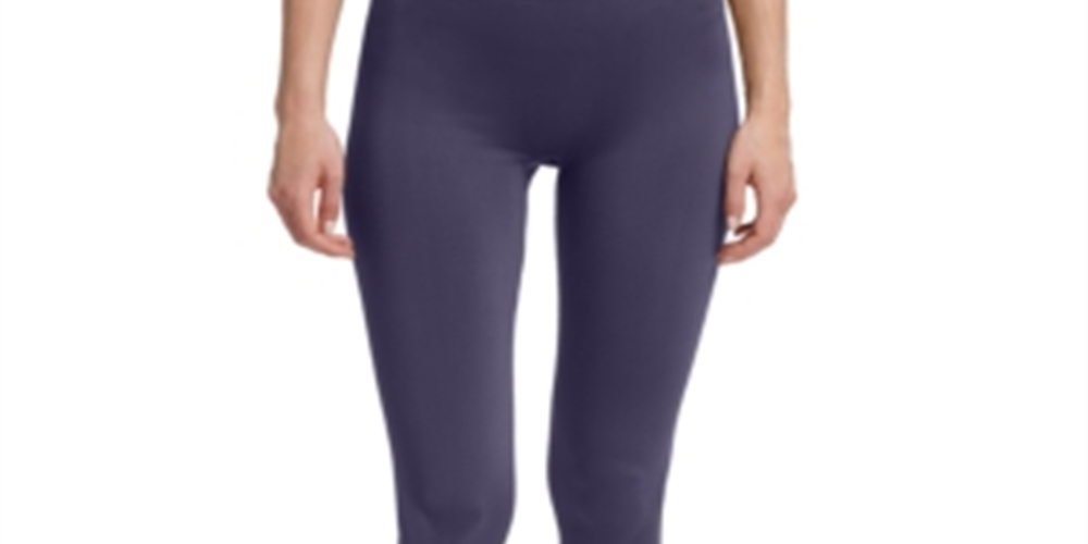 DKNY Women's High Rise Perforated Leggings-Dark Purple Size X-Large