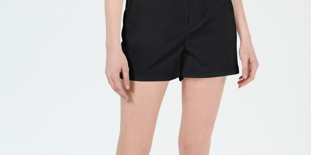Maison Jules Women's Flat Front Chino Shorts Black Size 4