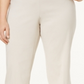 JM Collection Women's Plus Tummy Control Pull on Capri Pants Stonewall Size 0X