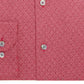 Alfani Men's Red Patterned Collared Dress Shirt Red Size 16.5- 32/33