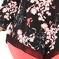 Alfani Women's Plus Printed Point Hem Top Black Floral Size 0X