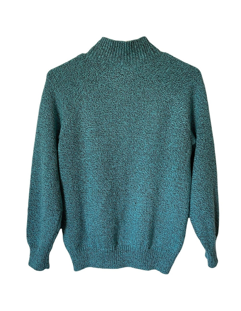 Karen Scott Women's Petite Mock-Neck Cable-Knit Sweater Green Size Petite Large