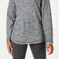 Karen Scott Women's Long Sleeve Spacedye Microfleece Top Charcoal Size X-Small