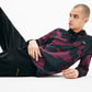 Lacoste Men's Loose Fit Camo Polo Shirt Berry Jam-Black Size X-Large
