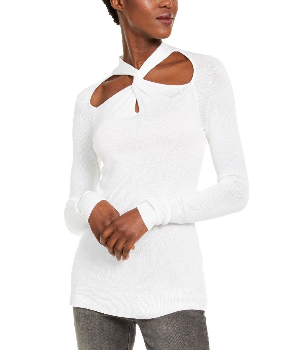 Michael Kors Women's Twisted Sweater White Size Small