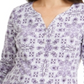 Karen Scott Women's Tile Print Top Purple Size X-Large