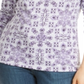 Karen Scott Women's Tile Print Top Purple Size X-Large