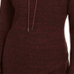 Ideology Women's Cowl-Neck Tulip-Hem Top Wine Size Large