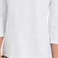 Charter Club Women's 3/4-Sleeve Printed Top White Size X-Large