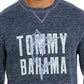 Tommy Bahama Men's Maritime Marlin Flip Classic-Fit Reversible Heathered Logo Sweatshirt Black Size X-Large