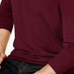 Club Room Men's Quarter Zip Merino Wool Blend Sweater Purple Size Medium